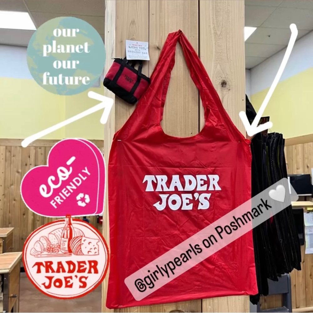 Trader Joe’s Micro Tote Bag with Reusable Grocery Bag NEW